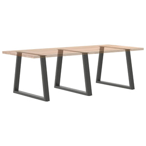 Matbordsben V-formade 3 st antracit 90x(72-73,3) cm stål