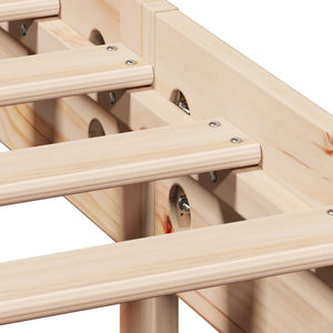 Sängram utan madrass 200x200 cm massiv furu