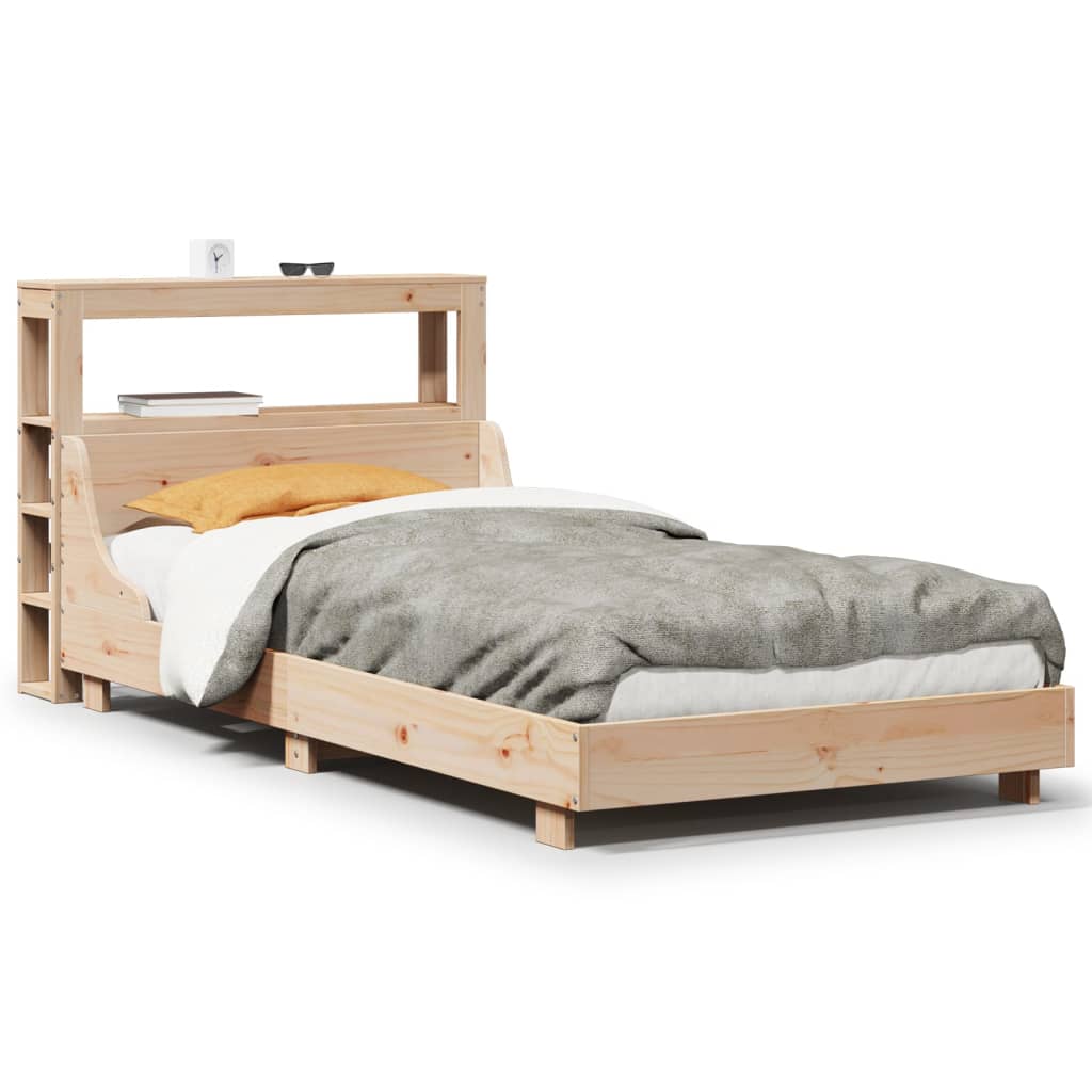 Sängram utan madrass 90x190 cm massiv furu