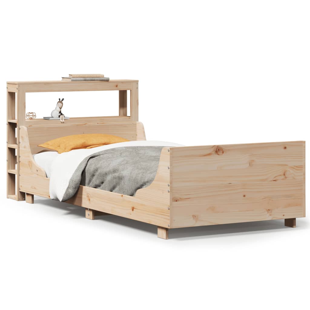 Sängram utan madrass 90x200 cm massiv furu