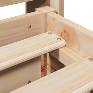 Sängram utan madrass 120x190 cm massiv furu