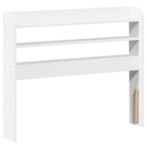 Sängram utan madrass vit 90x190 cm massiv furu