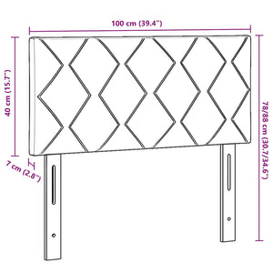 LED huvuddyna med huvudgavel Rosa 100 cm Konstläder