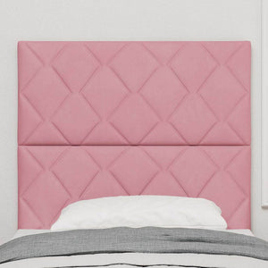 LED huvuddyna med huvudgavel Rosa 100 cm Konstläder