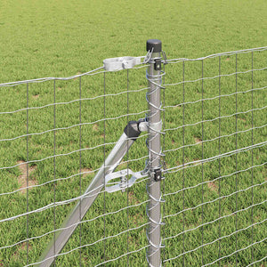 Stängselstolpe 52 pcs Grå 3,2 x 3,2 x 120 cm