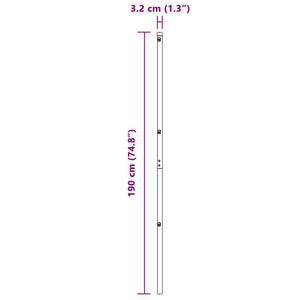 Stängselstolpe 52 pcs Grå 3,2 x 3,2 x 190 cm