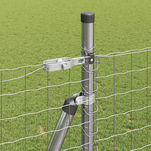 Stängselstolpe 52 pcs Grå 3,2 x 3,2 x 83,5 cm