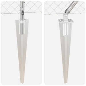 Stängselstolpe Silver 10 x 0,4 m (40 x 40 mm mask) Stål