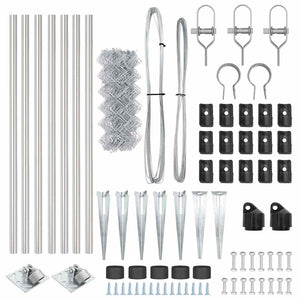 Stängselstolpe Silver 10 x 0,4 m (40 x 40 mm mask) Stål