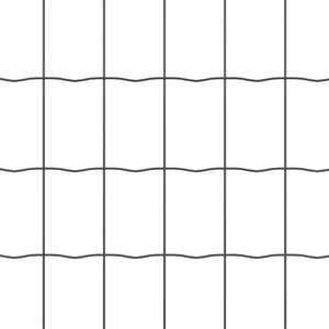 Staket med stolpar Grå 1.6 x 10 m Stål