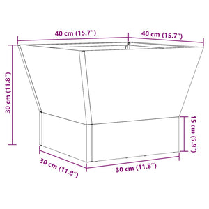 Eldstad Svart 40 x 40 x 35 cm Stål