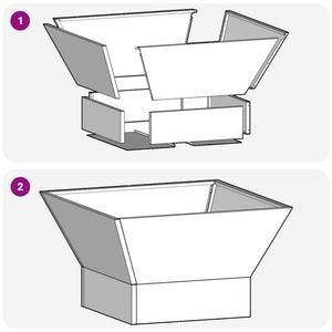 Eldstad Brun 60 x 60 x 35 cm Stål