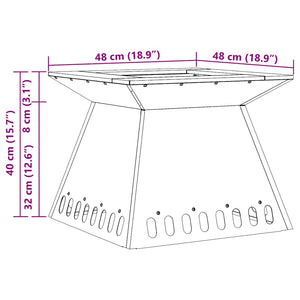 Eldstad Svart 48 x 48 x 40 cm Stål