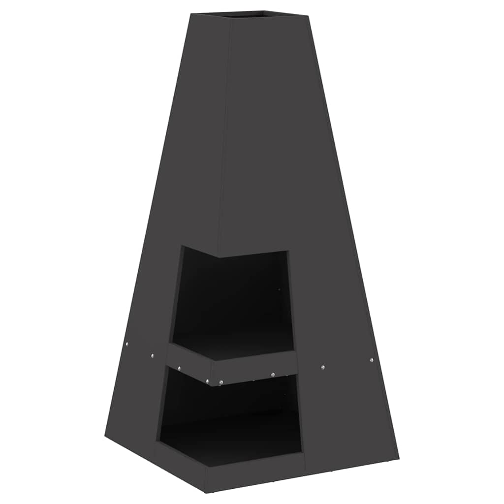 Eldstad Svart 50 x 50 x 100 cm Stål