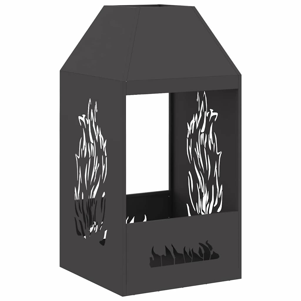 Eldstad Svart 50 x 50 x 100 cm Stål