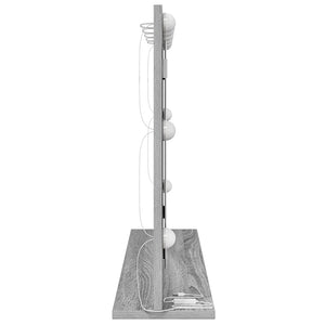 Smink Spegel med LED -remsljus Grå Sonoma 80 x 55 x 18 cm