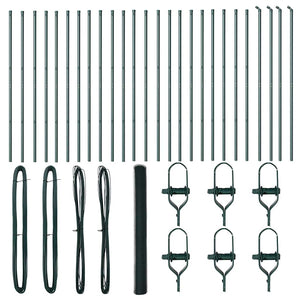 Stängselstolpe Grön 50 x 1,6 m (13 mm nät) Stål och PVC