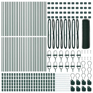 Stängselstolpe Grön 100 x 0,5 m (13 mm nät) Stål och PVC
