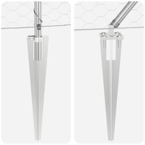 Stängselstolpe Silver 25 x 0,4 m (50 mm nät) Stål