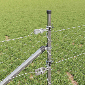 Stängselstolpe Silver 25 x 0,4 m (50 mm nät) Stål