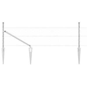 Stängselstolpe Silver 25 x 0,4 m (50 mm nät) Stål