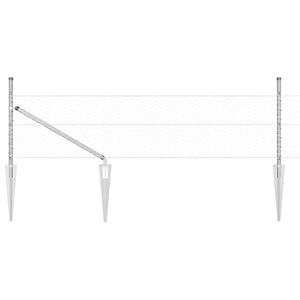 Stängselstolpe Silver 25 x 0,5 m (36 mm nät) Stål