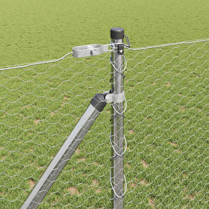 Stängselstolpe Silver 50 x 1,4 m (25 mm nät) Stål