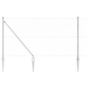 Stängselstolpe Silver 50 x 1,4 m (25 mm nät) Stål