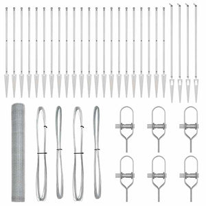 Stängselstolpe Silver 50 x 1,4 m (25 mm nät) Stål