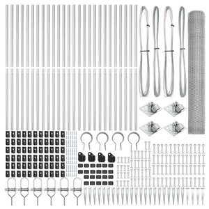 Stängselstolpe Silver 50 x 1,4 m (25 mm nät) Stål