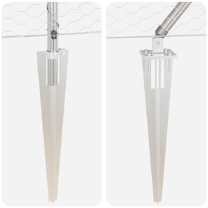 Stängselstolpe Silver 100 x 0,8 m (25 mm nät) Stål