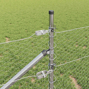 Stängselstolpe Silver 100 x 0,8 m (25 mm nät) Stål