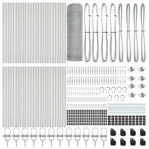 Stängselstolpe Silver 100 x 0,8 m (25 mm nät) Stål