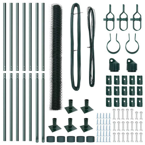 Stängselstolpe Grön 10 x 1,6 m (36 mm nät) Stål och PVC