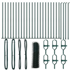 Stängselstolpe Grön 50 x 0,4 m (36 mm nät) Stål och PVC