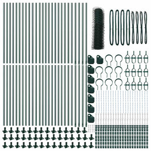 Stängselstolpe Grön 100 x 0,8 m (50 mm nät) Stål och PVC