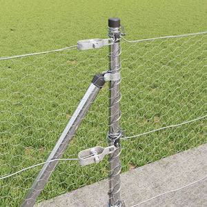 Stängselstolpe Silver 10 x 0,6 m (25 mm nät) Stål