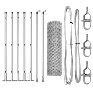 Stängselstolpe Silver 10 x 0,6 m (25 mm nät) Stål