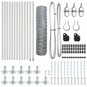 Stängselstolpe Silver 25 x 0,5 m (50 mm maska) Stål