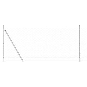 Stängselstolpe Silver 25 x 0,8 m (50 mm nät) Stål