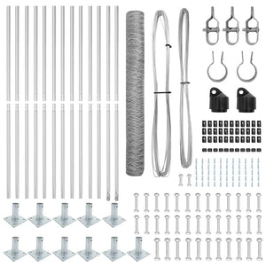 Stängselstolpe Silver 25 x 0,8 m (50 mm nät) Stål