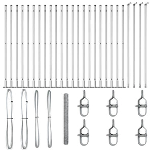 Stängselstolpe Silver 50 x 1,4 m (36 mm nät) Stål