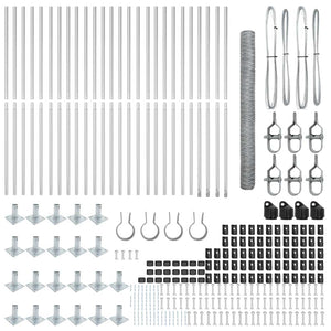 Stängselstolpe Silver 50 x 1,4 m (36 mm nät) Stål