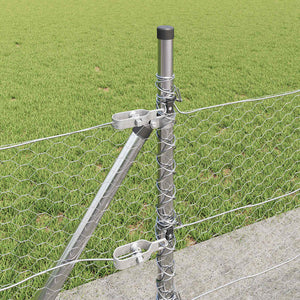 Stängselstolpe Silver 100 x 0,5 m (25 mm nät) Stål