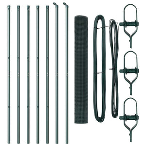 Stängselstolpe Grön 10 x 1,2 m (16 x 16 mm nät) Stål och PVC