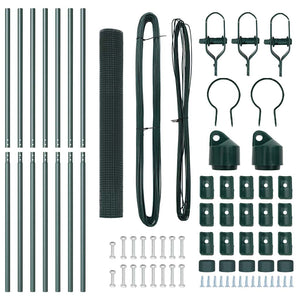 Stängselstolpe Grön 10 x 1,2 m (16 x 16 mm nät) Stål och PVC