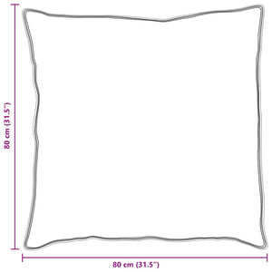 Kudde med kudde 2 pcs Vit 80 x 80 cm Bomull