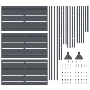 Avskärmningsskärm Antracit 100 x 50 x 180 cm Stål