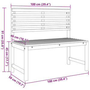 Trädgård Stol Brun 100 x 50 x 91cm Massivt akaciaträ