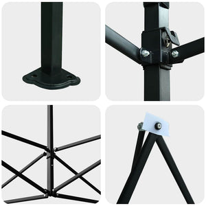 Växthus med tak med lagring Grön 200 x 200 x 300 cm Järn